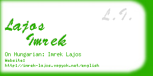 lajos imrek business card